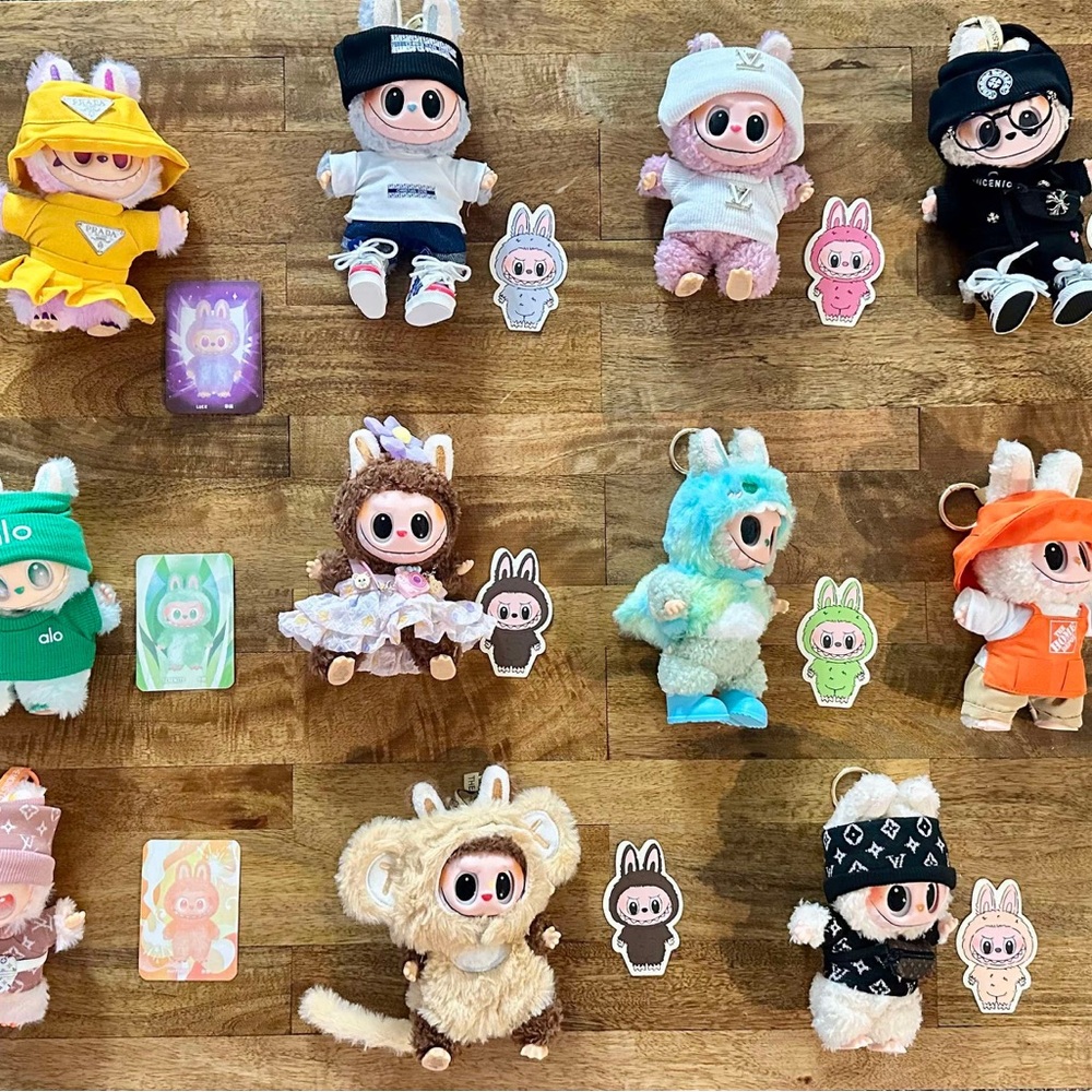 Charming Plush Doll Set with Cute Outfits